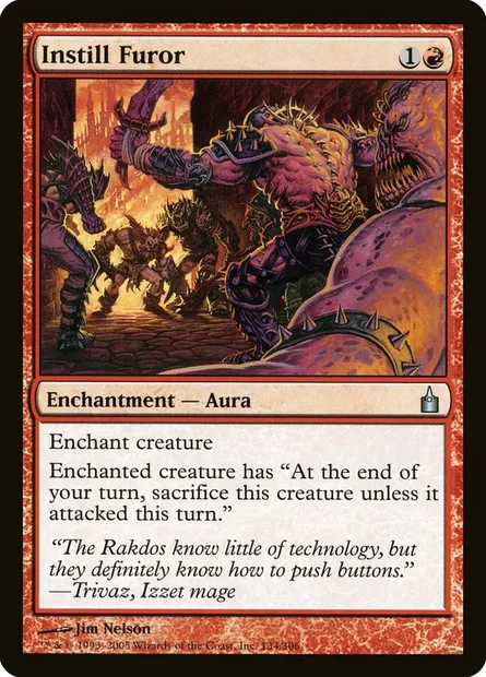 Instill Furor, Magic card RAV 134 — Ravnica: City of Guilds set