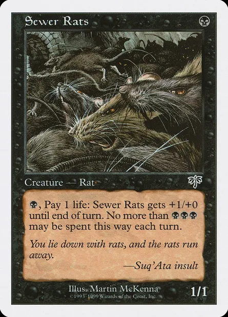 Sewer Rats, Magic card BRB 70 — Battle Royale Box Set set