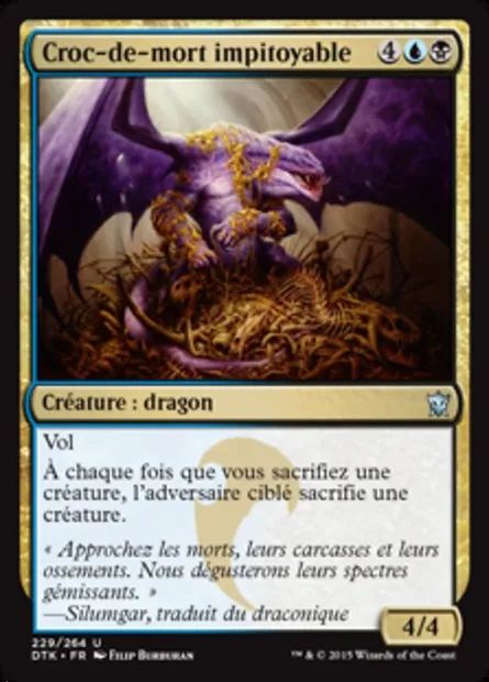 Croc-de-mort impitoyable, carte Magic DTK 229 — extension Les Dragons de Tarkir