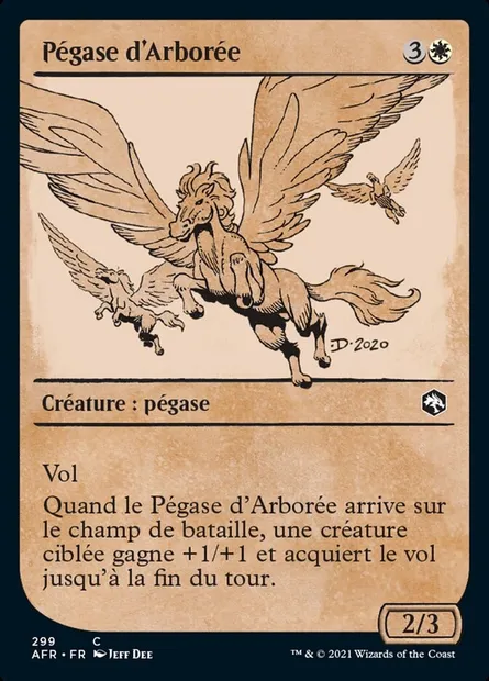 Pégase d'Arborée, carte Magic AFR 299 — extension Forgotten Realms: Aventures dans les Royaumes Oubliés