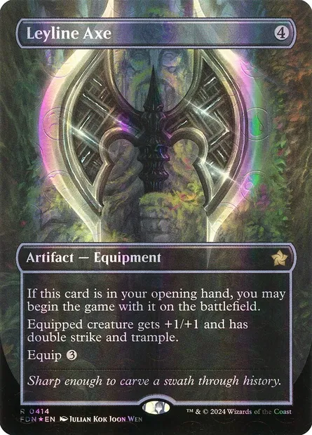 Leyline Axe, Magic card FDN 414 — Foundations set