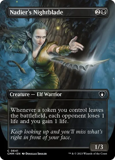 Nadier's Nightblade, Magic card CMM 641 — Commander Masters set