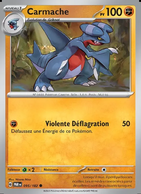 Carmache, carte Pokémon PAR 095 — extension Faille Paradoxe