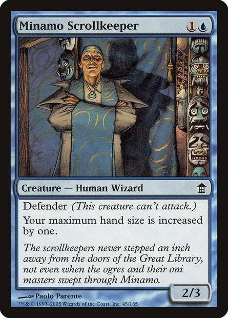 Minamo Scrollkeeper, Magic card SOK 45 — Saviors of Kamigawa set