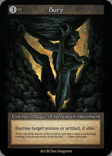 Bury, Sorcery card ALP 198 — Alpha set