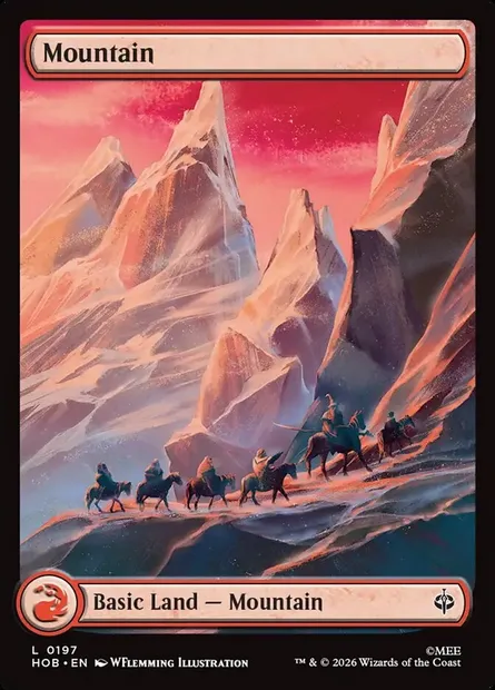 Mountain, Magic card HOB 197 — The Hobbit set