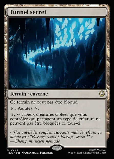 Tunnel secret, carte Magic TLA 278 — extension Avatar: The Last Airbender