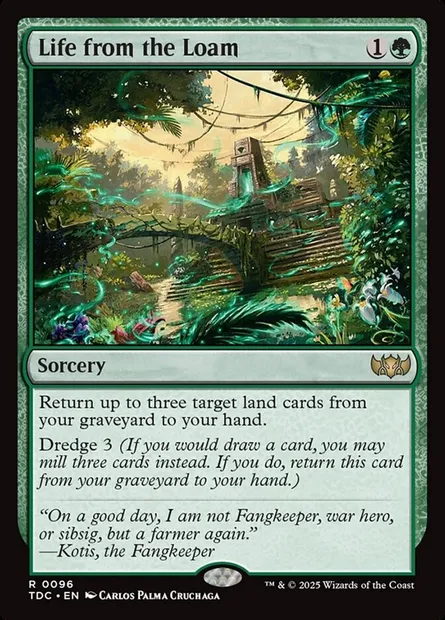 Life from the Loam, Magic card TDC 96 — Tarkir: Dragonstorm Commander set