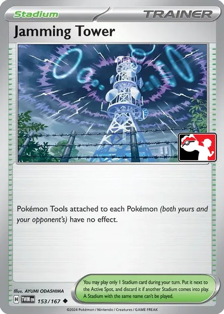 Tour de Brouillage, carte Pokémon PPS 153-4 — extension Play! Pokémon Prize Pack Series