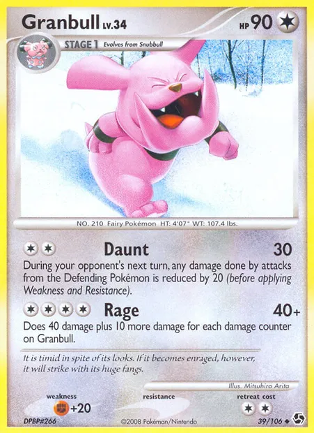 Granbull, carte Pokémon GE 39 — extension Duels au Sommets