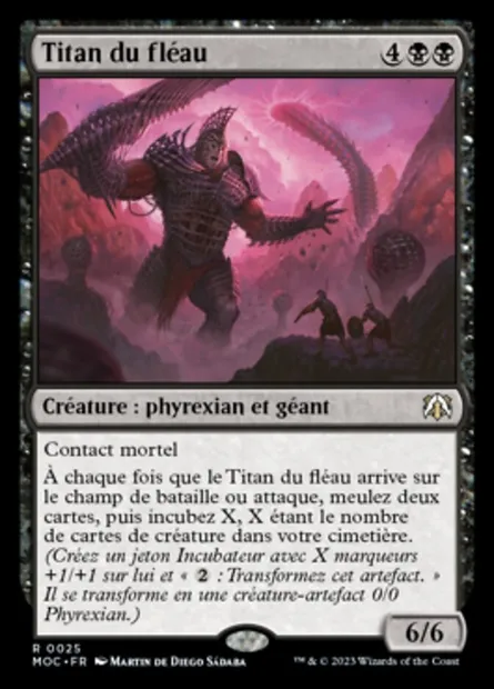 Titan du fléau, carte Magic MOC 25 — extension March of the Machine Commander