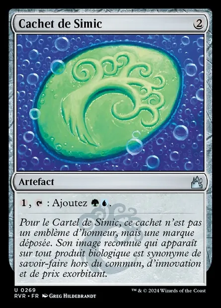 Cachet de Simic, carte Magic RVR 269 — extension Ravnica Remastered