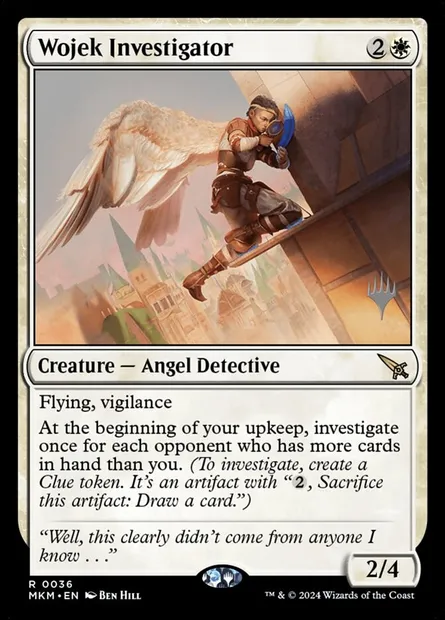 Enquêteuse wojek, carte Magic PMKM 36p — extension Murders at Karlov Manor Promos