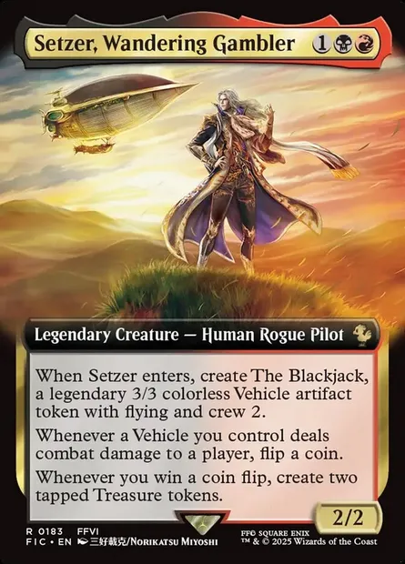 Setzer, Wandering Gambler, Magic card FIC 183 — Final Fantasy Commander set