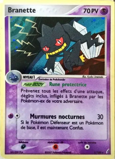 Branette, carte Pokémon CG 1 — extension EX Gardiens de Cristal