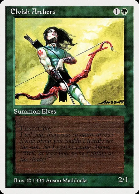 Elvish Archers, Magic card SUM 193 — Summer Magic / Edgar set