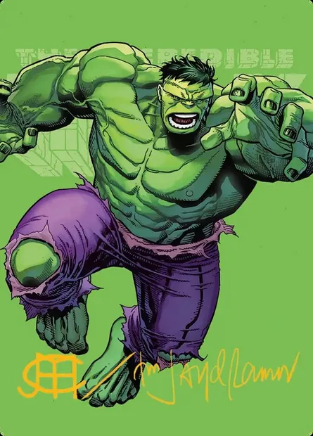 The Incredible Hulk // The Incredible Hulk, carte Magic AMSH 28 — extension Marvel Super Heroes Art Series