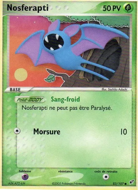 Nosferapti, carte Pokémon DX 83 — extension EX Deoxys