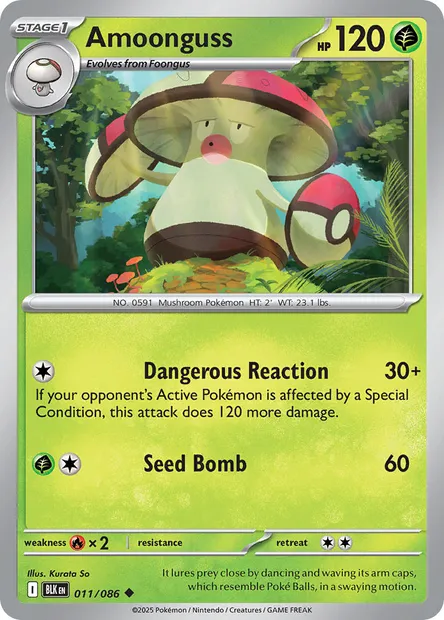 Amoonguss, Pokémon card BLK 011 — Black Bolt set