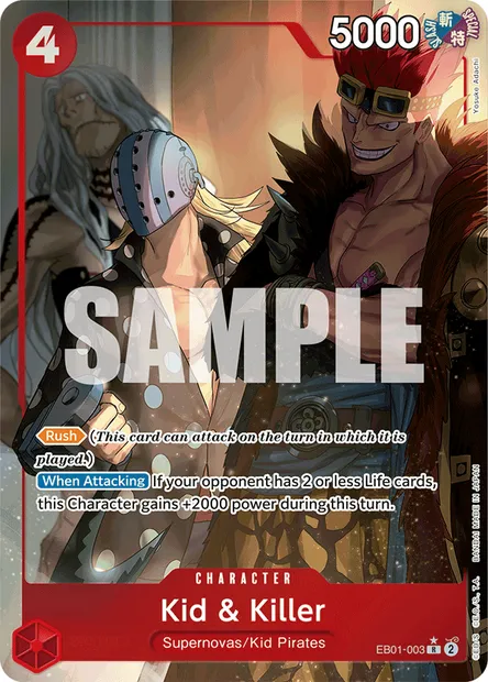 Kid & Killer, One Piece card EB01-003 — MEMORIAL COLLECTION set