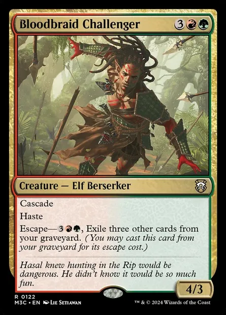 Bloodbraid Challenger, Magic card M3C 122 — Modern Horizons 3 Commander set
