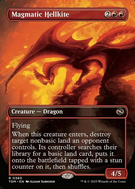 Magmatic Hellkite, Magic card TDM 380 — Tarkir: Dragonstorm set
