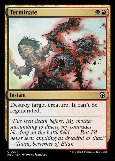 Terminate, Magic card M3C 274 — Modern Horizons 3 Commander set