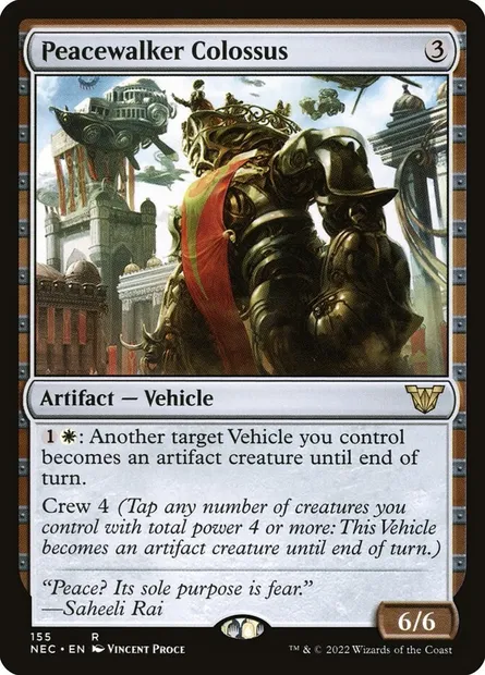 Peacewalker Colossus, Magic card NEC 155 — Neon Dynasty Commander set