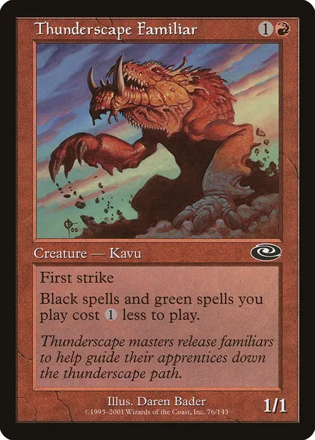 Thunderscape Familiar, Magic card PLS 76 — Planeshift set