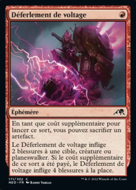 Déferlement de voltage, carte Magic NEO 171 — extension Kamigawa: La Dynastie Néon