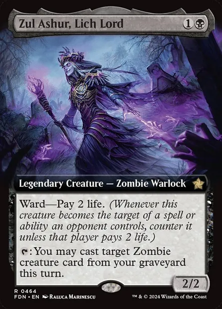 Zul Ashur, Lich Lord, Magic card FDN 464 — Foundations set