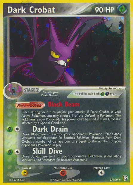 Dark Crobat, Pokémon card TRR 3 — Team Rocket Returns set