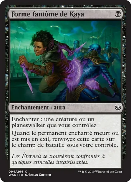 Forme fantôme de Kaya, carte Magic WAR 94 — extension La guerre des Planeswalkers