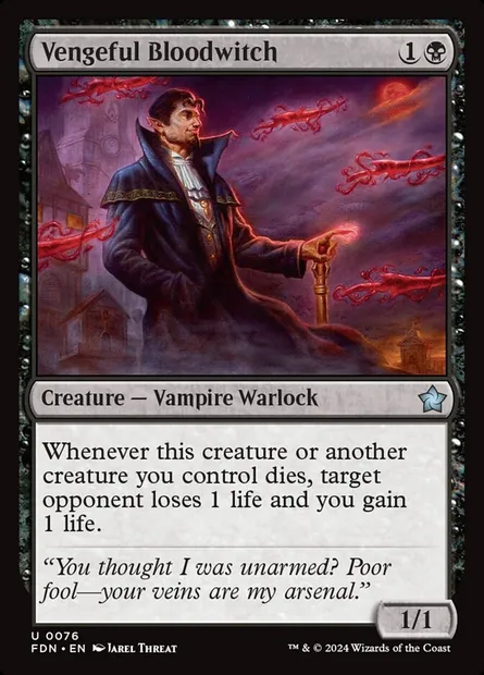 Vengeful Bloodwitch, Magic card FDN 76 — Foundations set