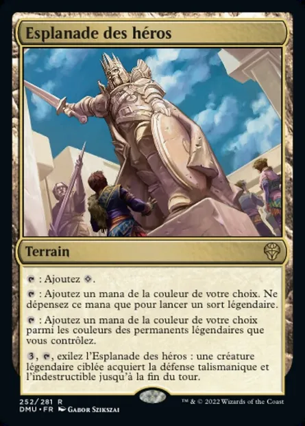 Esplanade des héros, carte Magic DMU 252 — extension Dominaria Uni
