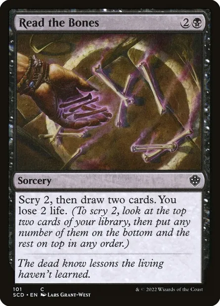 Read the Bones, Magic card SCD 101 — Starter Commander Decks set