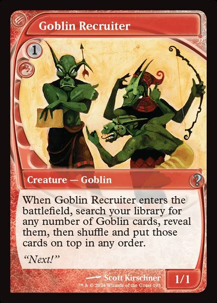 Goblin Recruiter, Magic card MB2 193 — Mystery Booster 2 set