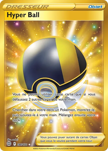 Hyper Ball, carte Pokémon BRS 186 — extension Stars Étincelantes