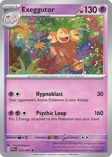 Exeggutor, Pokémon card PAF 024 — Paldean Fates set