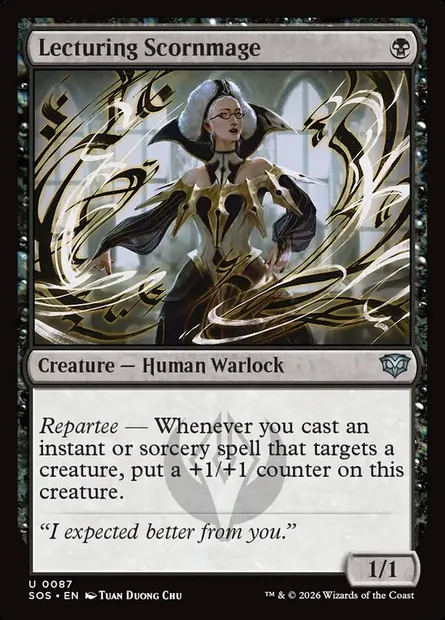 Lecturing Scornmage, Magic card SOS 87 — Secrets of Strixhaven set