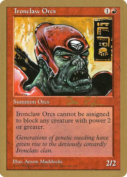 Ironclaw Orcs, Magic card WC98 br245 — World Championship Decks 1998 set