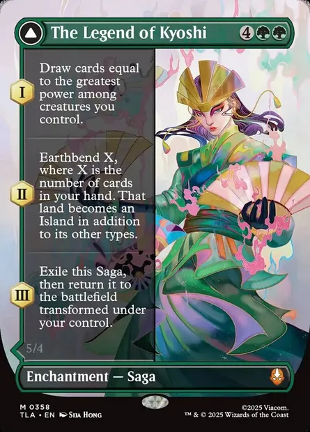 La légende de Kyoshi // Avatar Kyoshi, carte Magic TLA 358 — extension Avatar: The Last Airbender