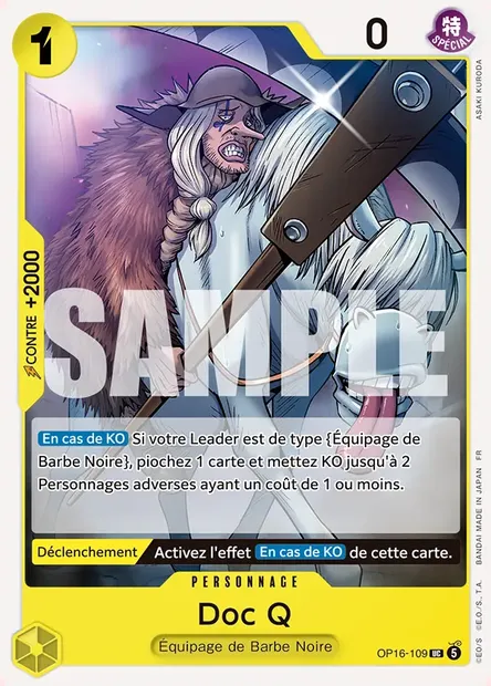Doc Q, carte One Piece OP16-109 — extension L'HEURE DE LA BATAILLE DÉCISIVE