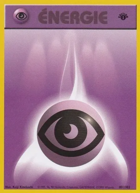 Énergie Psy, carte Pokémon BS 101 — extension Set de Base