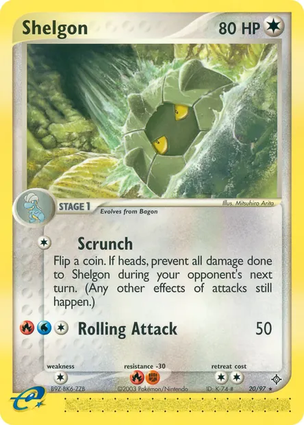 Shelgon, Pokémon card DR 20 — Dragon set