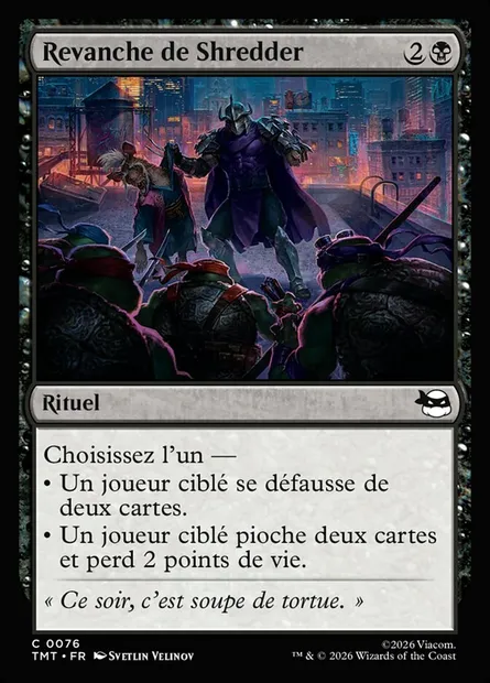 Revanche de Shredder, carte Magic TMT 76 — extension Teenage Mutant Ninja Turtles