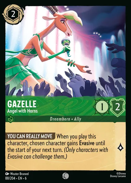 Gazelle - Angel with Horns, Disney Lorcana card CH6-088 — Azurite Sea set