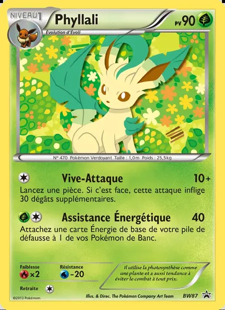Phyllali, carte Pokémon BW 87 — extension Promo BW