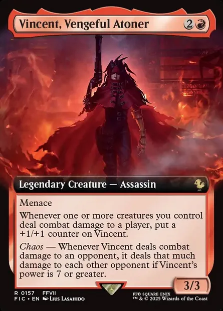 Vincent, Vengeful Atoner, Magic card FIC 157 — Final Fantasy Commander set