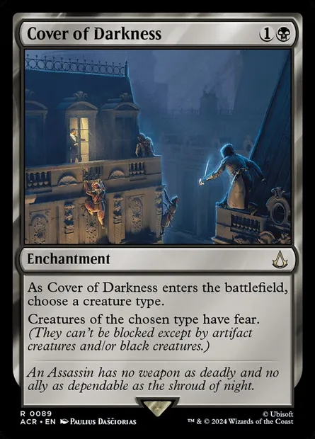 Cover of Darkness, Magic card ACR 89 — Assassin's Creed set